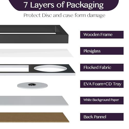 Allenkwok Video Game Display Frame Compatible with Standard PS5/PS4/PS3 Game Case and Disc, Solid Wood Shadow Box with EVA Foam Lining and Black Flocked Fabric, Wall or Tabletop Gaming Room Decor - Image 3