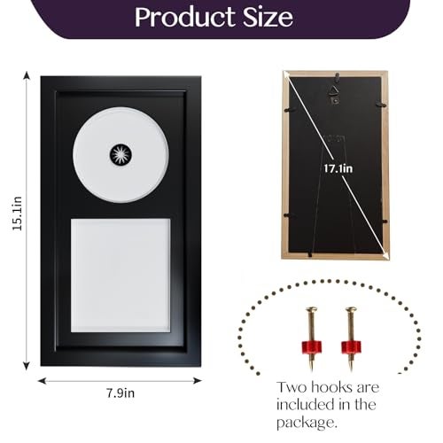 Allenkwok Video Game Display Frame Compatible with Standard PS5/PS4/PS3 Game Case and Disc, Solid Wood Shadow Box with EVA Foam Lining and Black Flocked Fabric, Wall or Tabletop Gaming Room Decor - Image 2