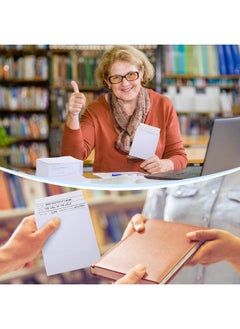 Nezyo 100 Pcs Library Card Pockets And Books Library Cards Kits Self Adhesive Include Book Checkout Cards And Library Pocket Envelope Sleeves For Cds Dvds Library Office And Gift Tag  - Image 5