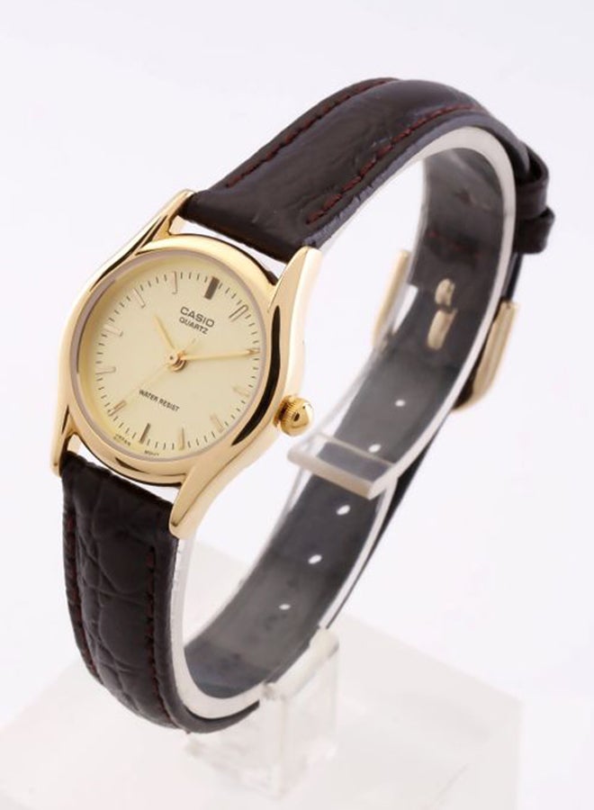 CASIO Women Leather Analog Wrist Watch LTP-1094Q-9ARDF - 29 mm - Brown - Image 4
