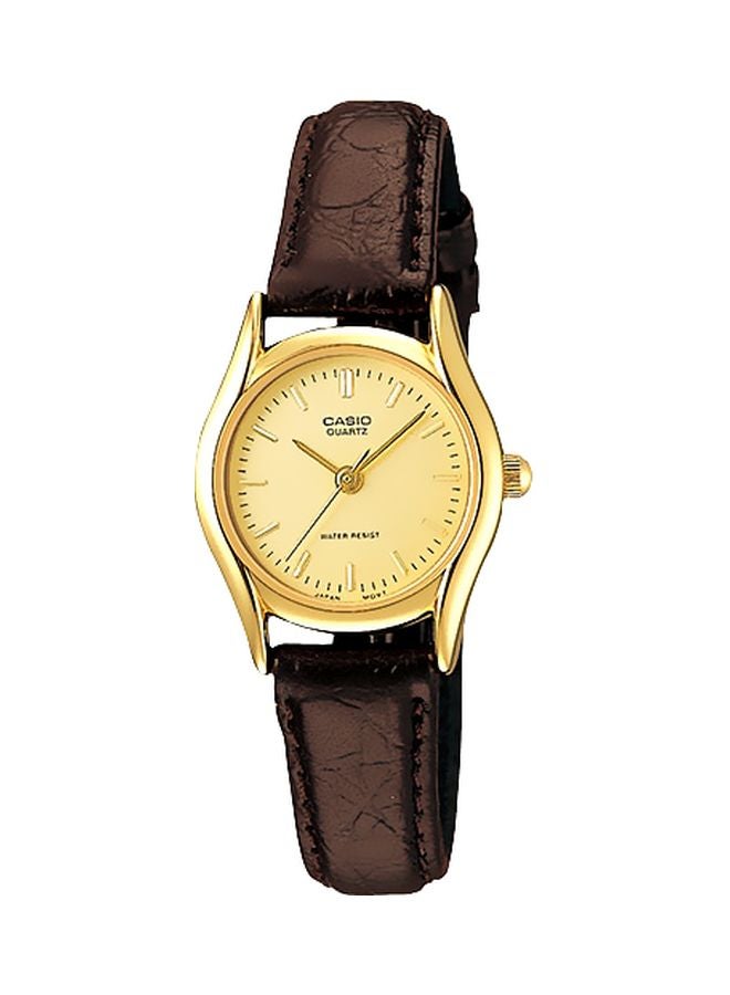 CASIO Women Leather Analog Wrist Watch LTP-1094Q-9ARDF - 29 mm - Brown - Image 1