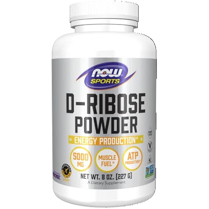 now Sports Nutrition, D-Ribose Powder 5,000 mg, Certified Non-GMO, Energy Production*, 8-Ounce - Image 1