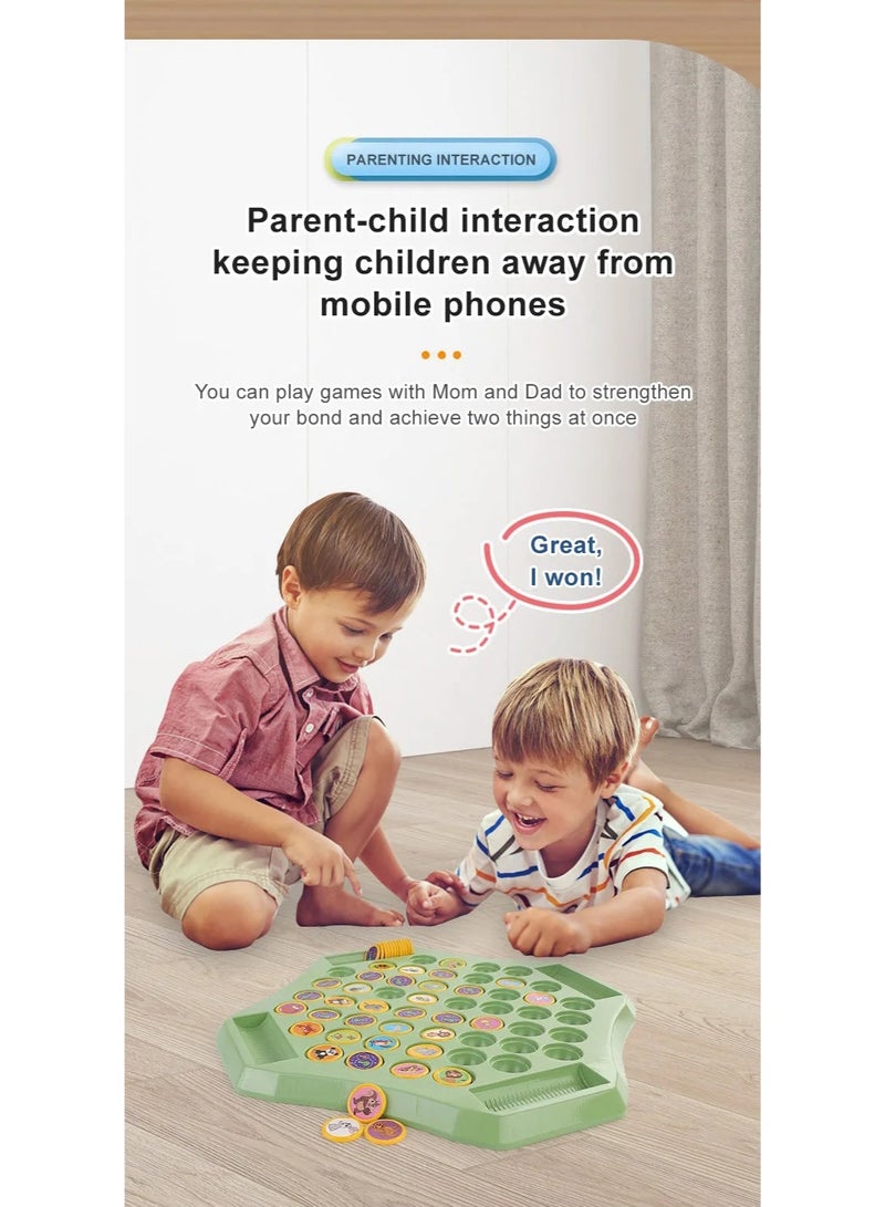 F.A.M.S Fun Animal Flip Chess Memory Matching Board Game for Kids | Educational Parent-Child Interactive Toy | Colorful Animal Pattern Learning Game | Multiplayer Flip & Match Puzzle | Safe Durable Plastic Board - Image 4