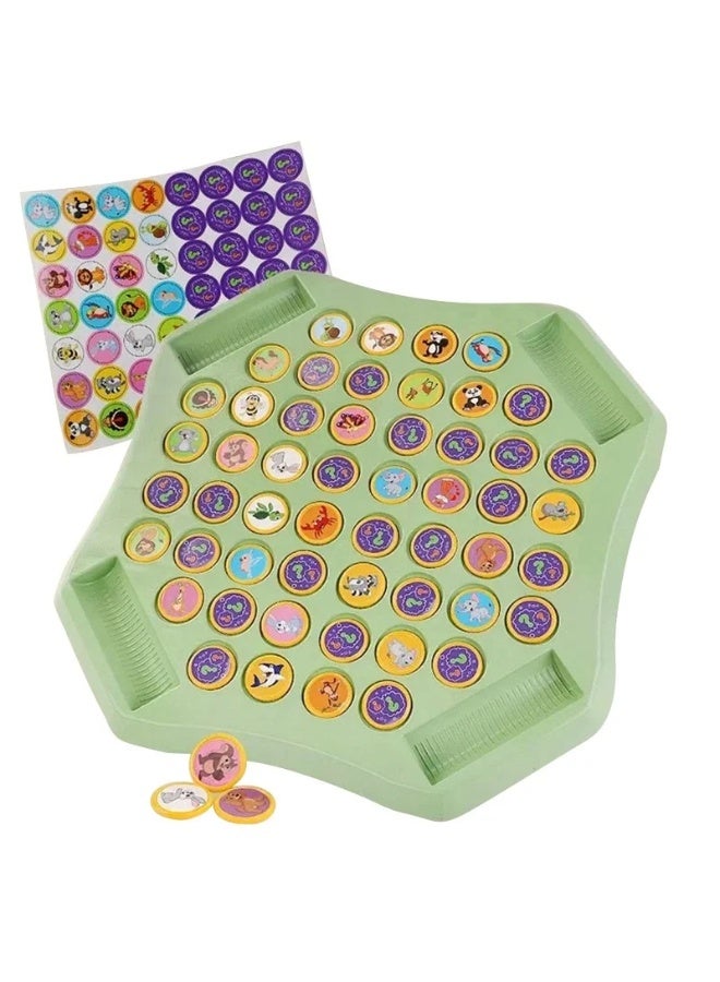 F.A.M.S Fun Animal Flip Chess Memory Matching Board Game for Kids | Educational Parent-Child Interactive Toy | Colorful Animal Pattern Learning Game | Multiplayer Flip & Match Puzzle | Safe Durable Plastic Board - Image 5