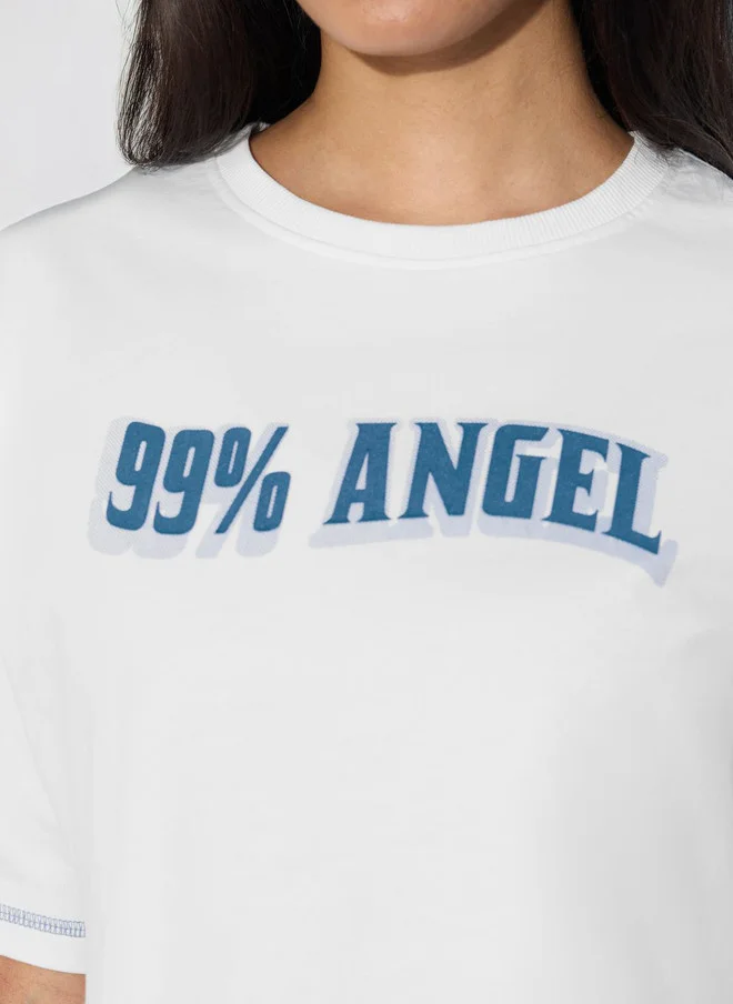 The Souled Store  The Souled Store Women's White Graphic Print Oversized T-Shirt  | Best Price UAE
