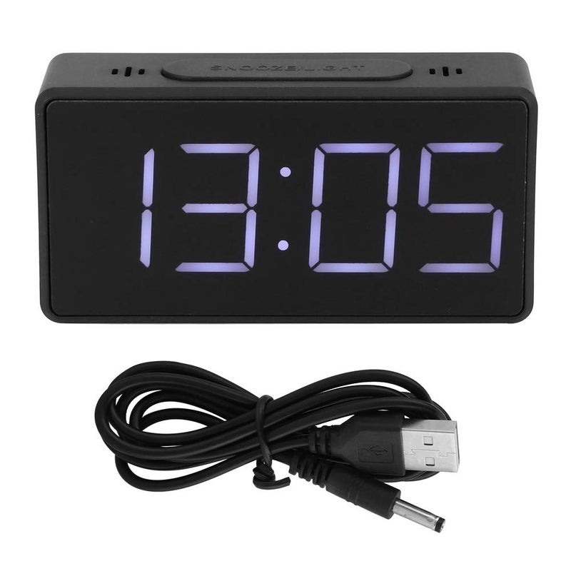 TOPINCN Simple Electronic Clock LED Bedside Alarm Clock with Snooze Function for Student Home Use 1