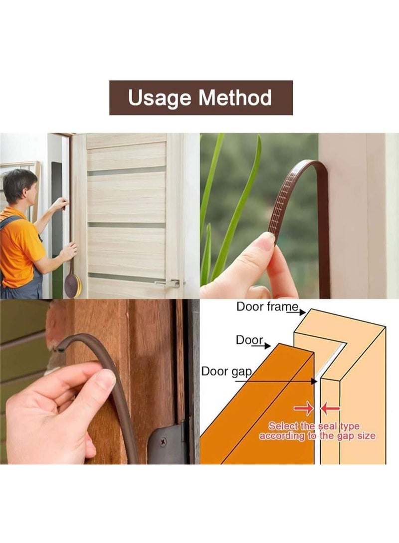 شريط لاصق لعزل الأبواب والنوافذ عن الطقس بطول 1.5 متر، شريط ذاتي اللصق لسد الفراغات والفتحات الكبيرة (من 0.7 سم إلى 1.19 سم)، سهل القص حسب المقاس - Image 5