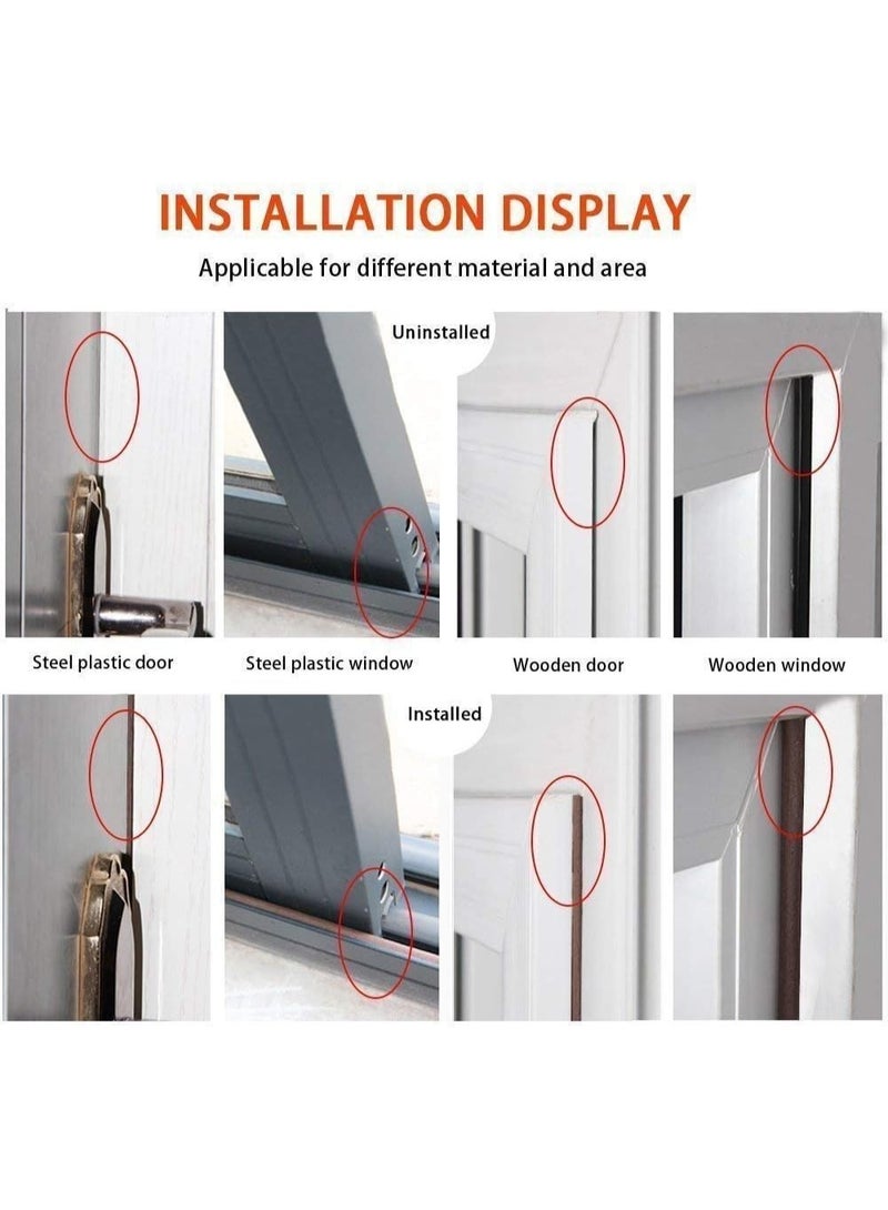 شريط لاصق لعزل الأبواب والنوافذ عن الطقس بطول 1.5 متر، شريط ذاتي اللصق لسد الفراغات والفتحات الكبيرة (من 0.7 سم إلى 1.19 سم)، سهل القص حسب المقاس - Image 4