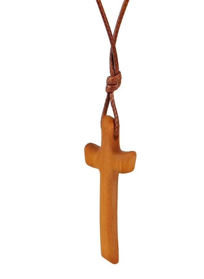 wellhouse Wood Olive Cross Necklace: Christian Faith Pendant Gift for Women & Men. Ideal for Car, Wall, Church & Home Display. - Image 1