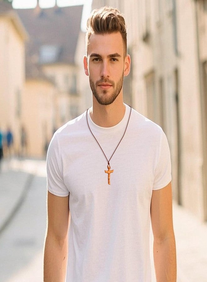 wellhouse Wood Olive Cross Necklace: Christian Faith Pendant Gift for Women & Men. Ideal for Car, Wall, Church & Home Display. - Image 5