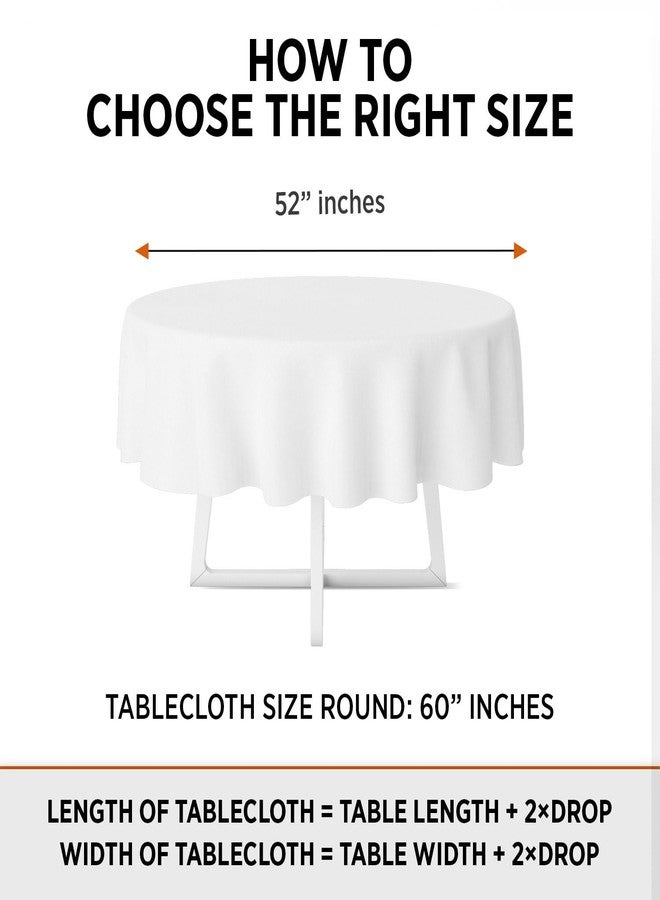 UBICON Premium Cotton Blend Round Tablecloth - Durable, Wrinkle-Resistant, Shape-Retaining - Versatile & Elegant for Any Occasion - Image 2