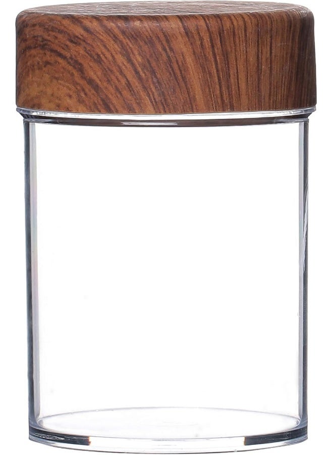 Evelin 450 ML Hand Made Round Jar, Clear - Image 1