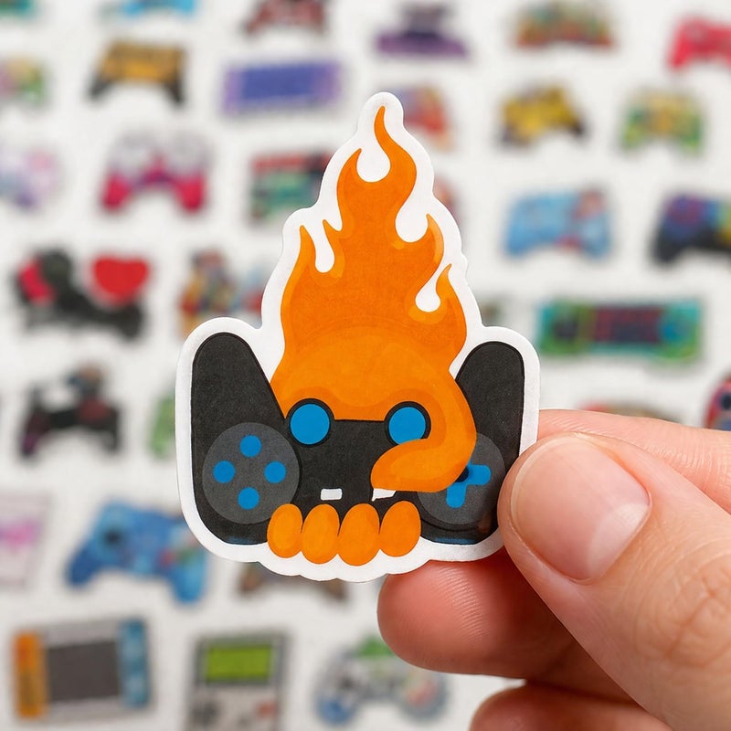 QTL Waterproof Video Game Vinyl Stickers Pack for Laptop Scrapbooking (100 Pcs Game Style) - Image 5