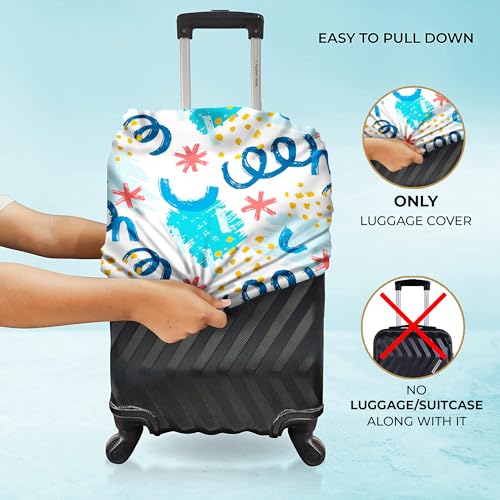 Nasher Miles Polyester 65 (24 Inch) Medium Protective Luggage Cover - Confetti - Image 2