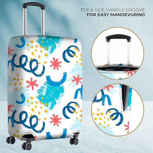 Nasher Miles Polyester 65 (24 Inch) Medium Protective Luggage Cover - Confetti - Image 3