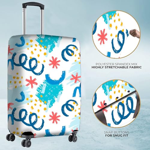 Nasher Miles Polyester 65 (24 Inch) Medium Protective Luggage Cover - Confetti - Image 4