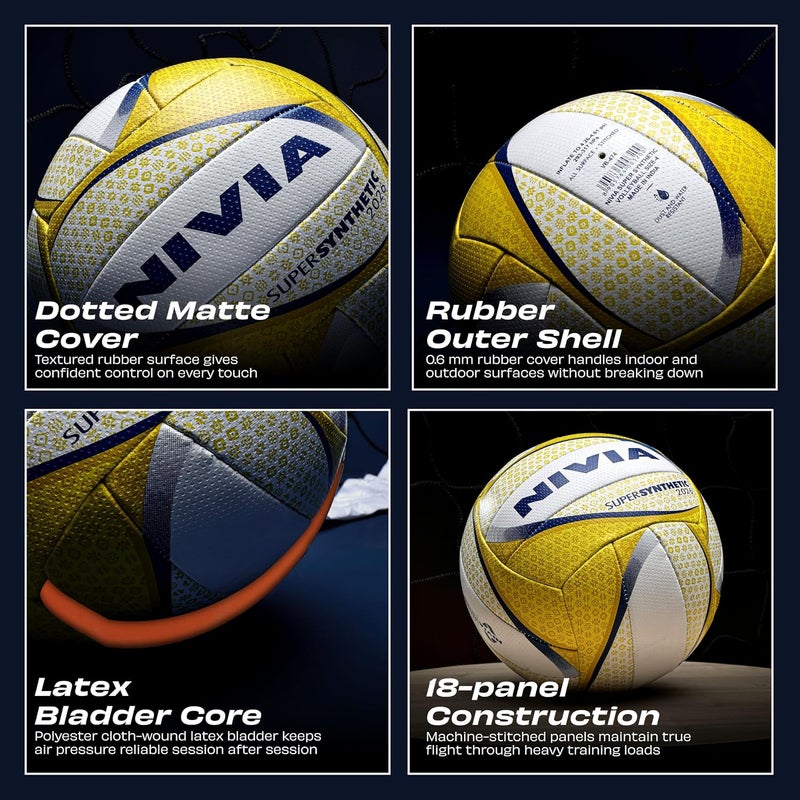 Nivia VB-474 Super Synthetic Volleyball, Size 4 - Image 5