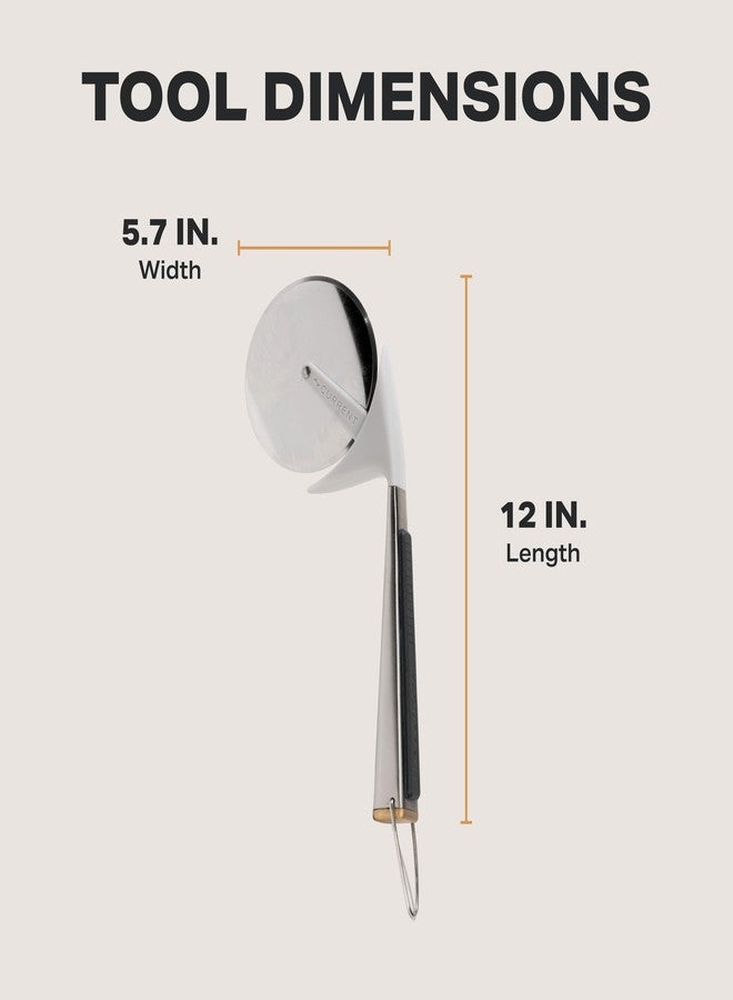 كارانت قطاعة بيتزا عصرية، فائقة الحدة، بعجلة متينة من الفولاذ المقاوم للصدأ مع مقبض مريح، مانع للانزلاق، آمنة للغسل في غسالة الأطباق، قطاعة بيتزا متينة لتقطيع نظيف ومتساوٍ - Image 4