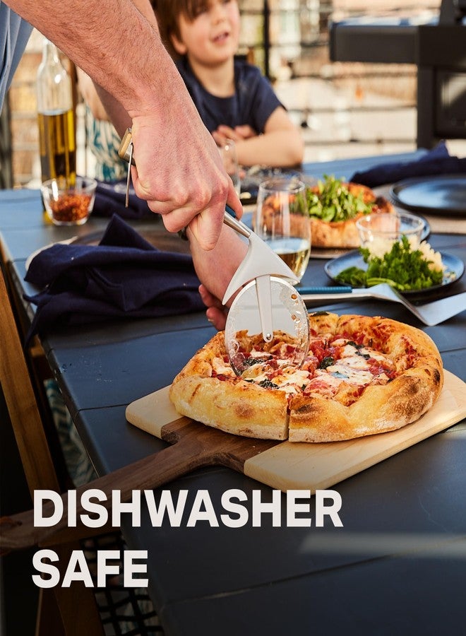كارانت قطاعة بيتزا عصرية، فائقة الحدة، بعجلة متينة من الفولاذ المقاوم للصدأ مع مقبض مريح، مانع للانزلاق، آمنة للغسل في غسالة الأطباق، قطاعة بيتزا متينة لتقطيع نظيف ومتساوٍ - Image 3