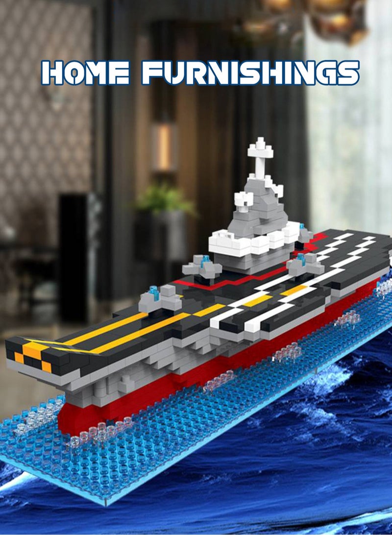 LOOPITYS 528 PCS children's aircraft carrier building block sets  military warship model sets, children's and adult building toys, STEM education DIY game sets, home ornaments, holiday gifts - Image 5