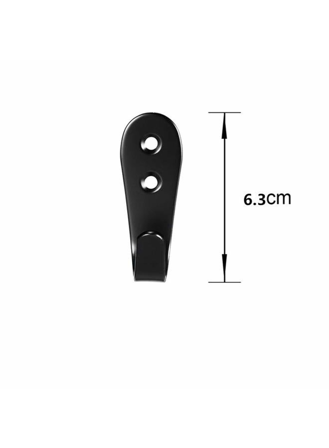 Flyisland Rustic Wall Hooks 5 Packs, Vintage Wire Hooks Robe Hooks Wall Mounted Double Coat Hanger for The Entryway, Bathroom, Bedroom, Kitchen, Mudroom, Garage (Black L Coat Hook x 8) - Image 2