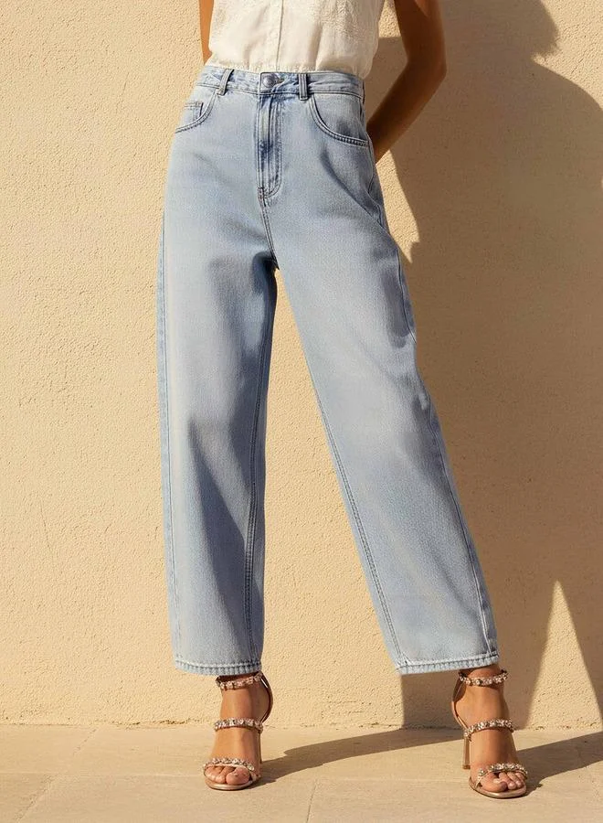 لي كوبر Lee Cooper Straight Fit Cotton Jeans