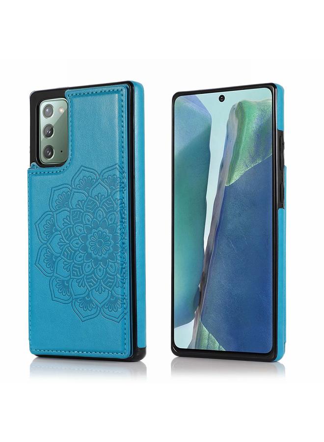 S-TOP Case For Samsung Galaxy Note20 Double Buckle Mandala Pattern PU+TPU Protective Case with Card Slots & Holder & Photo Frame - Image 1