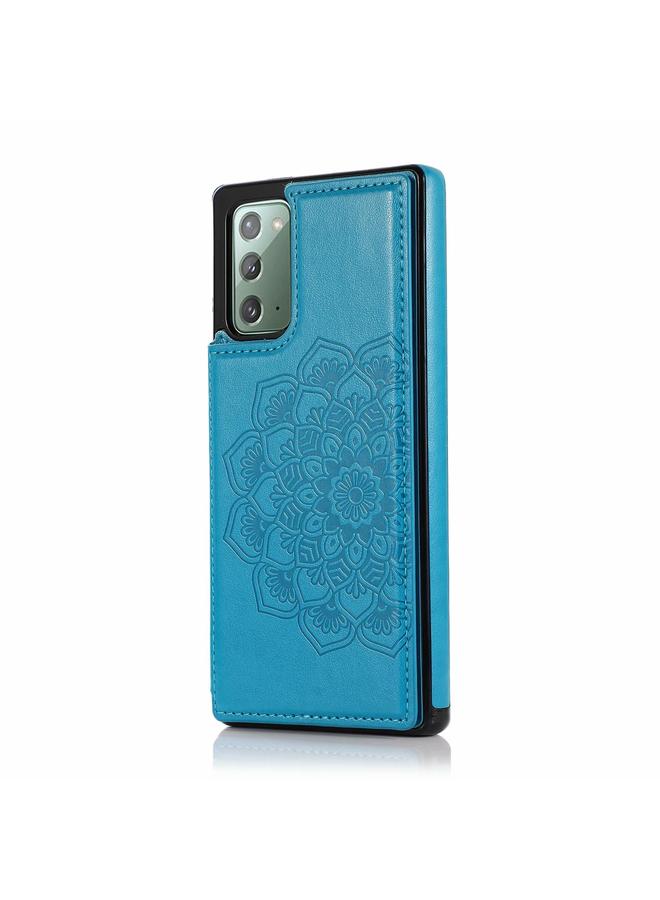 S-TOP Case For Samsung Galaxy Note20 Double Buckle Mandala Pattern PU+TPU Protective Case with Card Slots & Holder & Photo Frame - Image 2