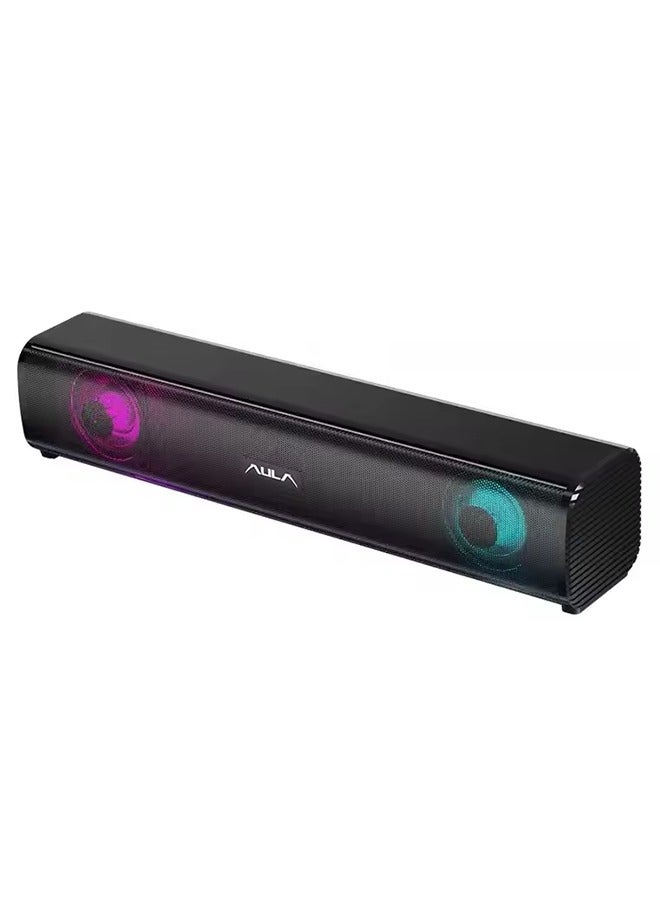 N-170 Soundbar Wired RGB Illuminated Computer Speaker with Powerful Subwoofer for PC TV 4D Surround Sound USB Multimedia - Image 1
