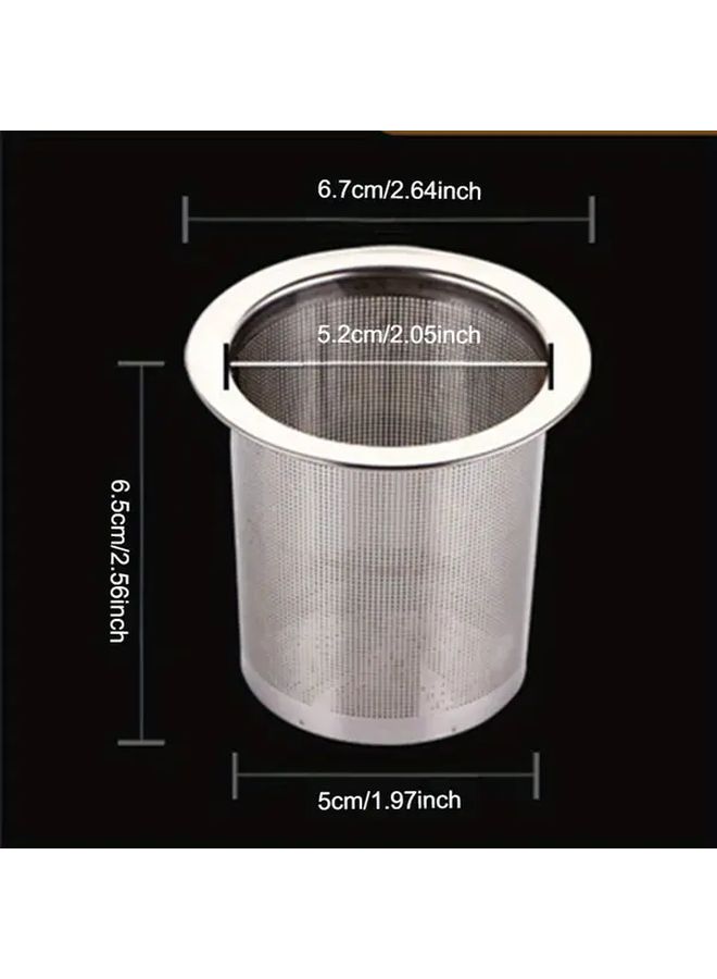 Stainless Steel Fine Mesh Tea Infuser Strainer For Loose Leaf Tea Coffee 1pc Kitchen Essential - Image 4