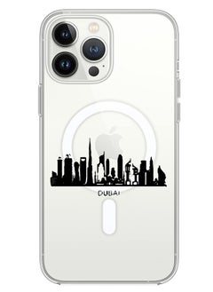 Magnetic Case for iPhone 14 Pro 6.1-inch Compatible with MagSafe Wireless Charging, Shockproof Phone Bumper Cover Dubai Skyline