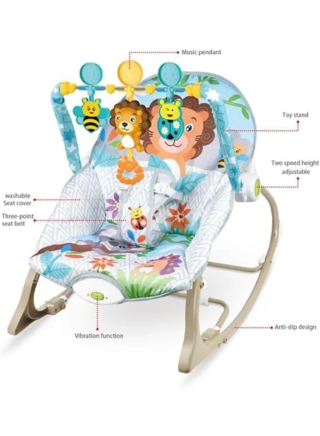 (Ebaby) Musical Rocking Chair for Infants and Toddlers with Vibration Function, Soothing Rocking Toys for Infants and Toddlers, Suitable from Birth - Image 2