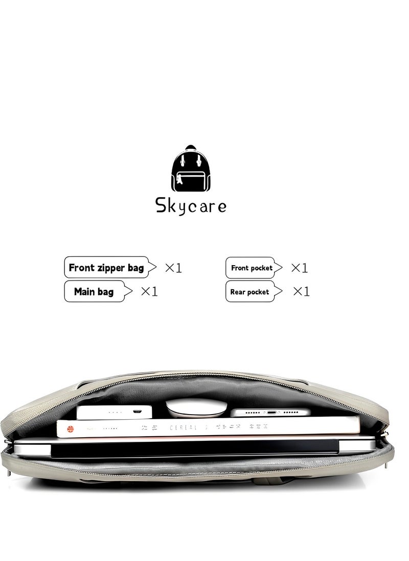 Skycare Skycare Laptop Bag 15.6 Inch, Waterproof Laptop Sleeve Case Business Briefcase, 13-14-15.6 Inch Laptop Carrier,Shoulder Bag for Men and Women  - Image 2