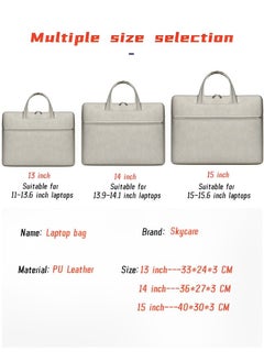 Skycare Skycare Laptop Bag 15.6 Inch, Waterproof Laptop Sleeve Case Business Briefcase, 13-14-15.6 Inch Laptop Carrier,Shoulder Bag for Men and Women  - Image 3