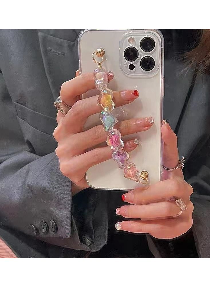 Loquat Back Cover TPU Protective Mobile Phone Case with Bracelet for iPhone