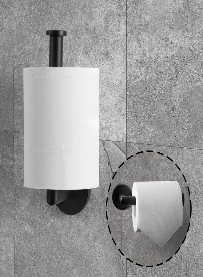 HITSLAM Black Toilet Paper Holder 304 Stainless Steel, Bathroom Tissue Holder Wall Mount - Image 4