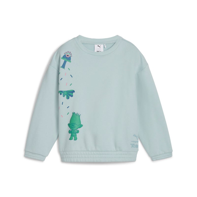 PUMA TROLLS Graphic Boys Blue Crew Sweatshirt - Image 4