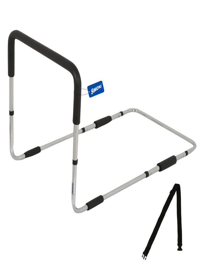 Simon's Steel Chrome Plated bedrail with Foam Grip for Adult Bed Safety Grab bar for Bed Assist Hand Rail for Elderly - Image 1