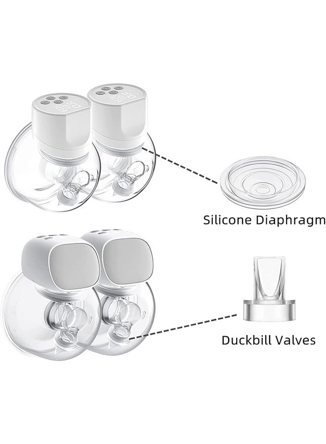 5Pack Silicone Duckbill Valve and 4Pack Silicone Diaphragm, Compatible with S9 / S12 / S9Pro / S12Pro Wearable Breastpump, Electric Breast Pump Parts Replace - Image 3