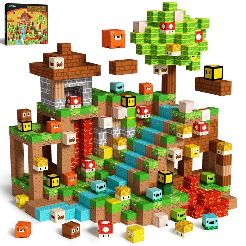 GobiDex 200PCS Magnetic Blocks GameBased Building Toys for 3 Years Old Boys Girls Magnets Toys STEM Sensory Gift for Kids - Image 2