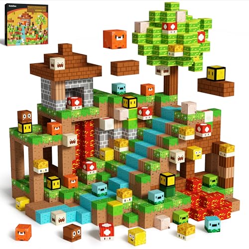GobiDex 200PCS Magnetic Blocks GameBased Building Toys for 3 Years Old Boys Girls Magnets Toys STEM Sensory Gift for Kids - Image 1