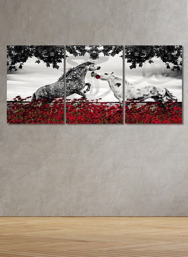 Marktna Decorative Wall Art Painting wWith an Animals Design, 3 Pieces,Size 120x60cm - Image 1