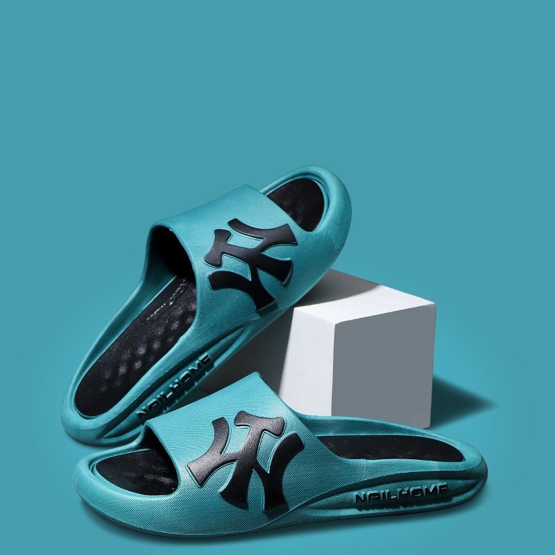 Summer Slippers Men's Outdoor Home Sports Trendy Soft Bottom Breathable Non-Slip Sandals Couple