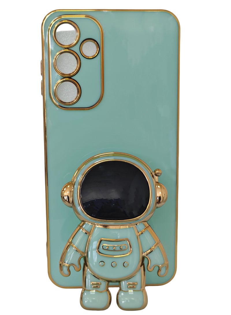 Fankalo Phone Case for Samsung Galaxy A16 Silicone Cute Case with Astronaut Stand Slim Plating Protection Shockproof Cover - Image 1