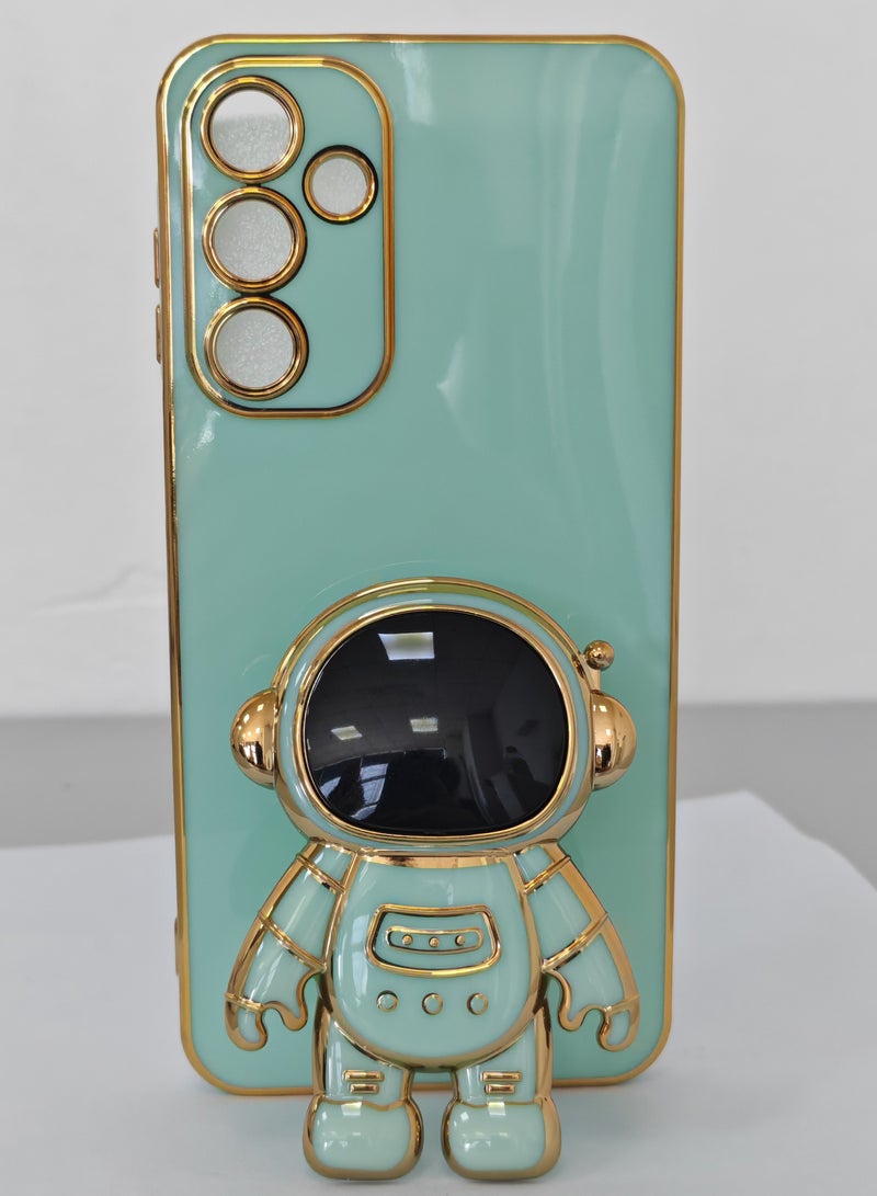 Fankalo Phone Case for Samsung Galaxy A16 Silicone Cute Case with Astronaut Stand Slim Plating Protection Shockproof Cover - Image 2