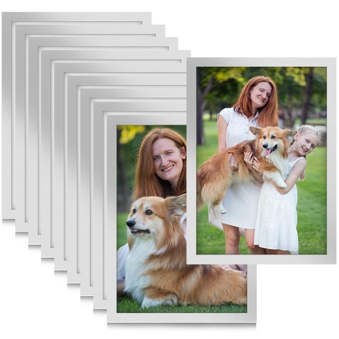 10PCS A5 MAGNETIC PHOTO FRAMES SELF ADHESIVE MAGNETIC PICTURE FRAME MAGNETIC POSTER FRAME MAGNETIC A5 PAPER DISPLAY FRAME FOR PAINTINGS PHOTOS NOTICES CERTIFICATE POSTERSILVER