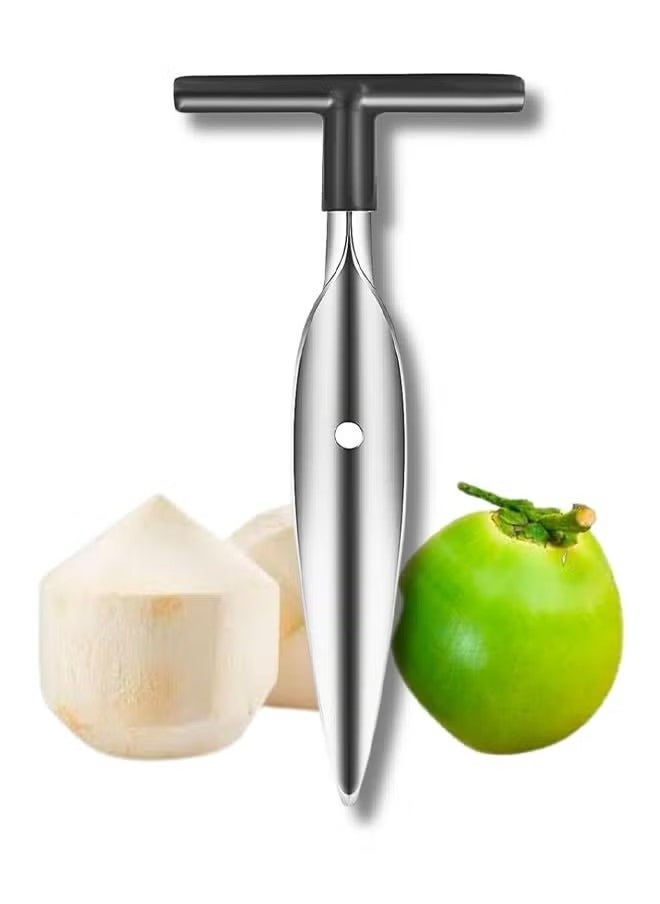 Generic Coconut Opener for Fresh Green Young Coconut Water - Works With Peeled Thai Young White Coconuts - Open in Seconds Super Safe Easy and Fast  - Image 1