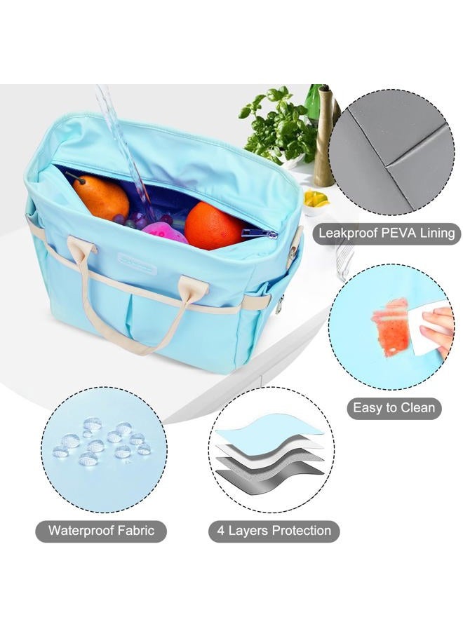 Maxtop Lunch Bag Women for Work Insulated Thermal Lunch Box with Wide-Open Pocket Reusable Leakproof Cooler Bags with Removable Shoulder Strap for Teacher Nurse Office Picnic Travel Blue - Image 5