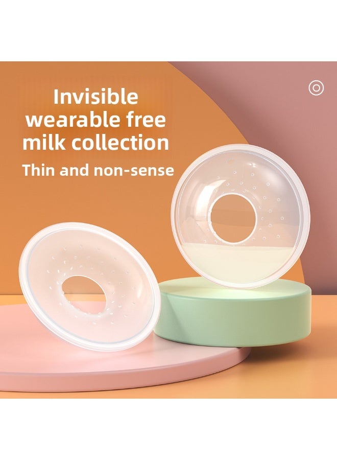 2PCS,60ml Hands Free Silicone Breast Milk Collector Wearable Breast Milk Collector Anti Leakage Breast Milk Catcher - Image 3