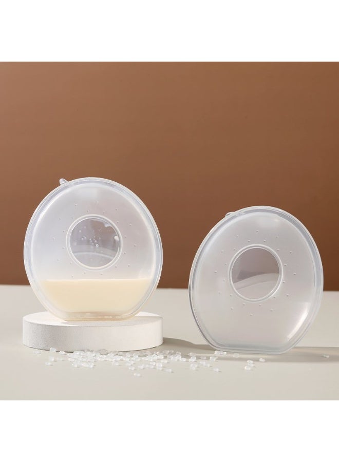 2PCS,60ml Hands Free Silicone Breast Milk Collector Wearable Breast Milk Collector Anti Leakage Breast Milk Catcher - Image 2